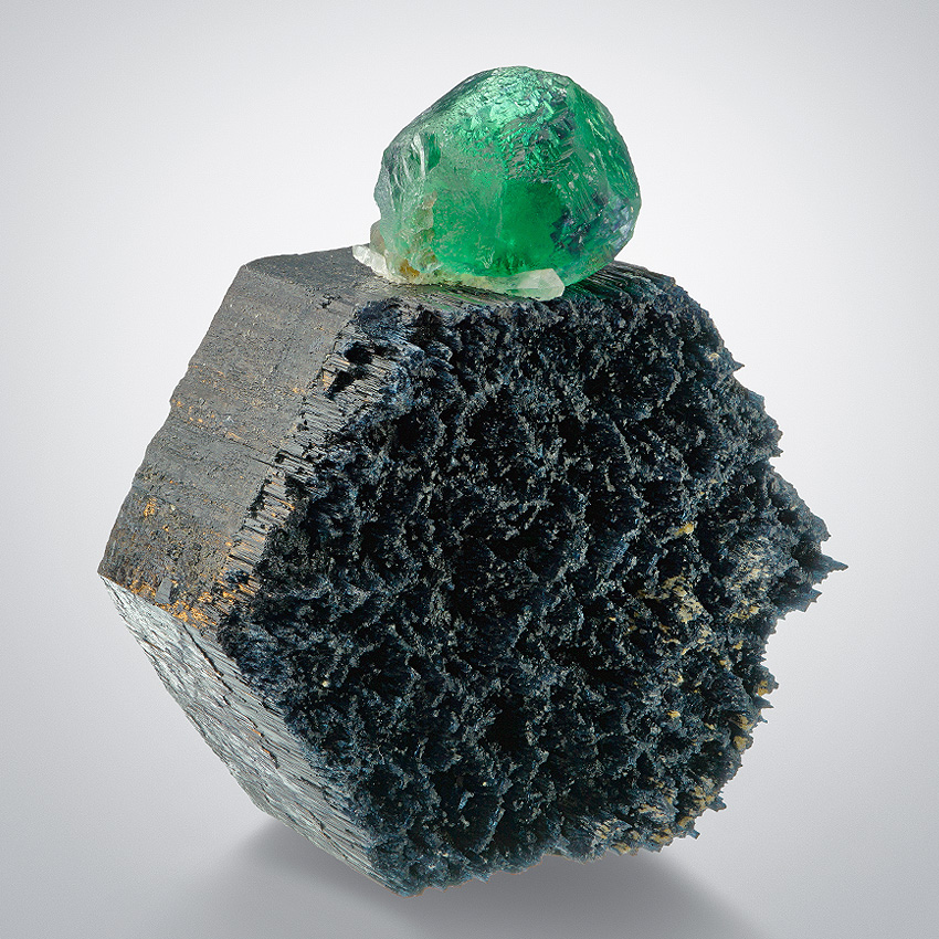 Fluorite On Schorl