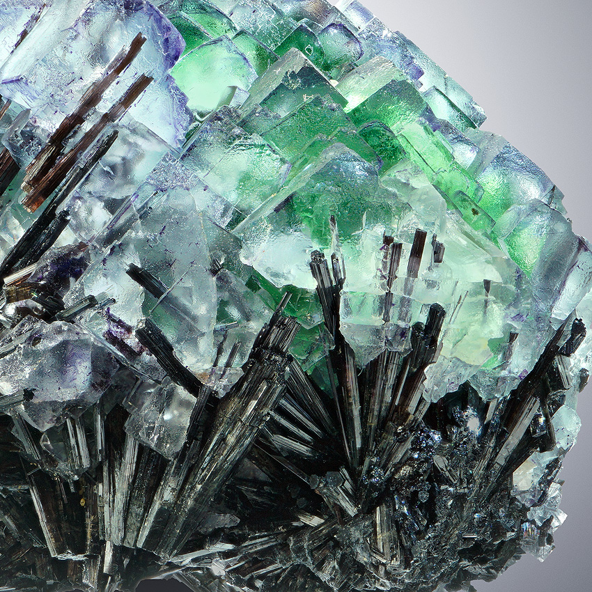 Fluorite On Schorl