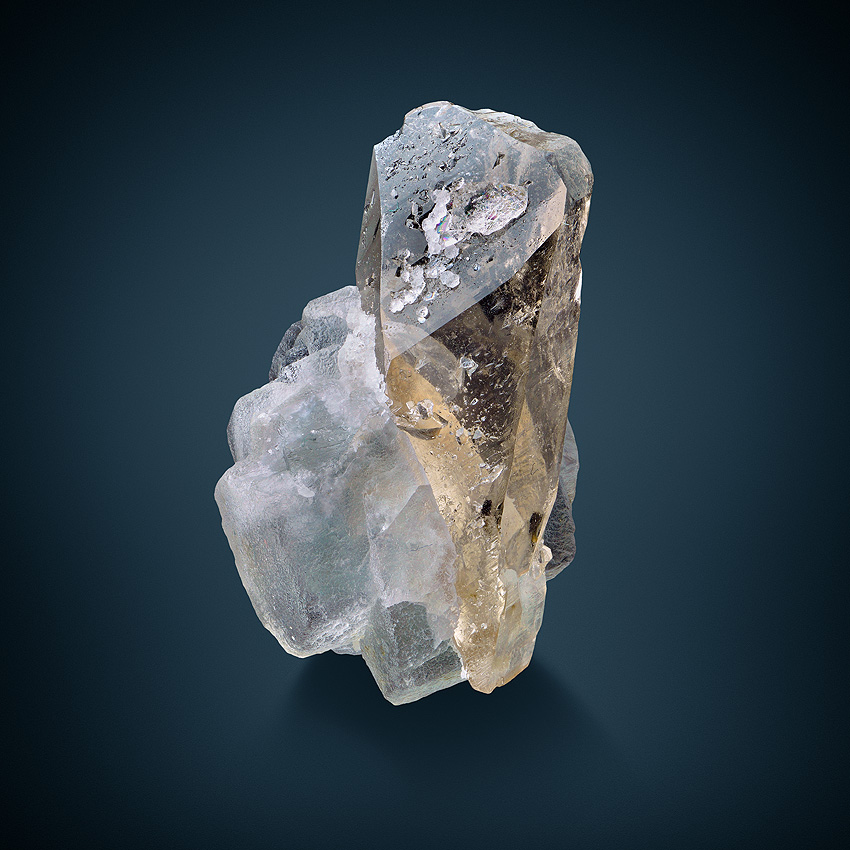 Fluorite With Smoky Quartz