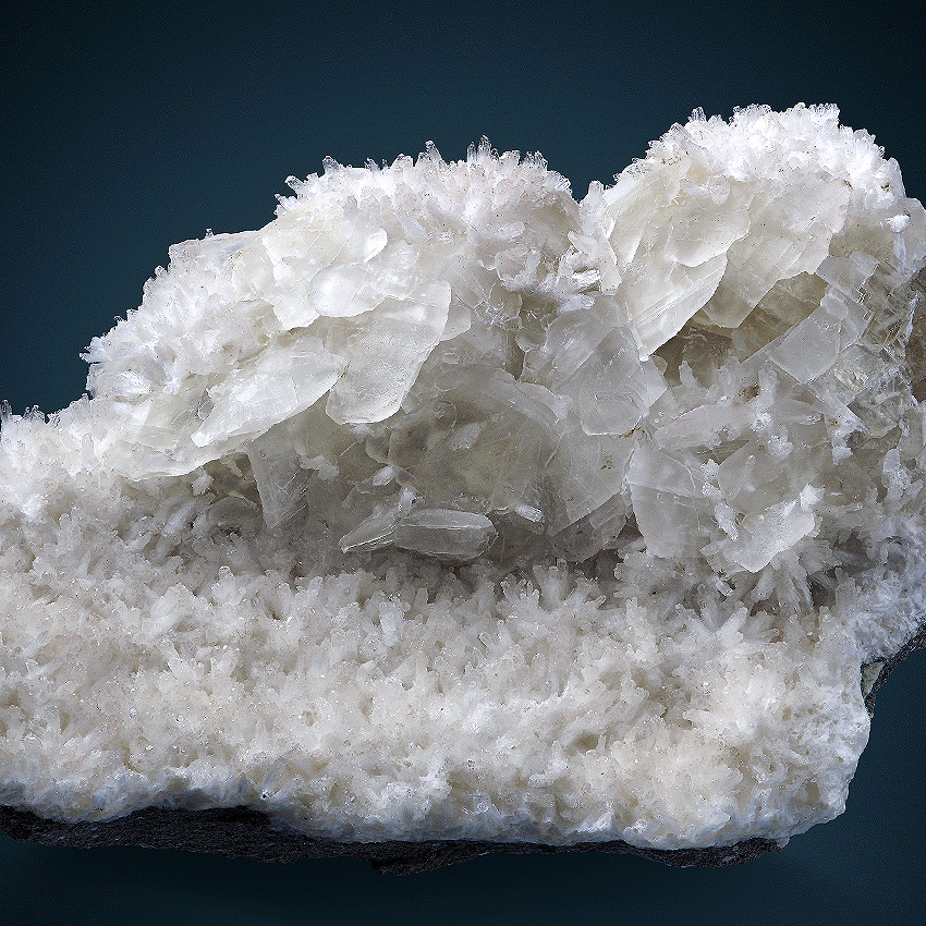 Calcite On Natrolite