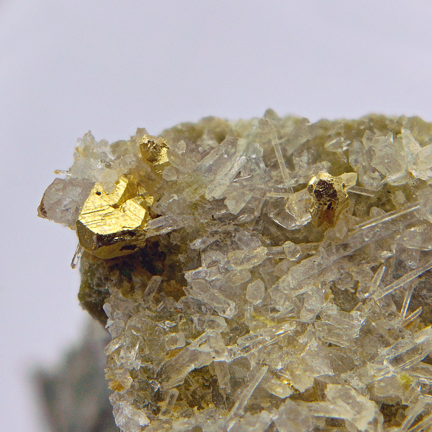 Native Gold Epidote & Rock Crystal