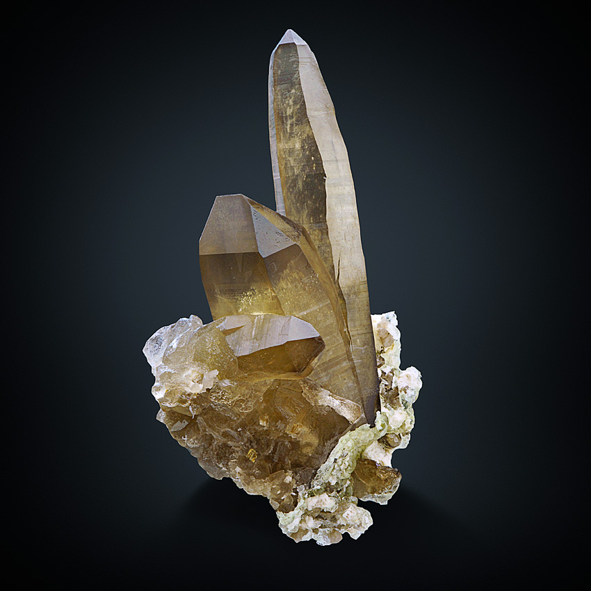 Opal Var Hyalite On Smoky Quartz