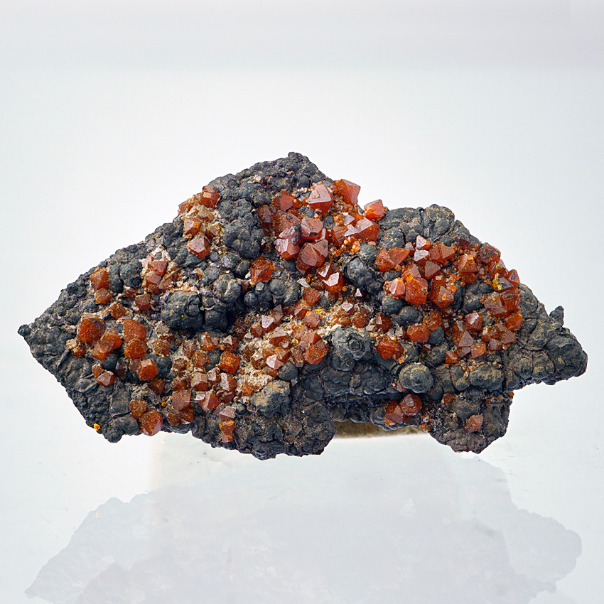 Wulfenite On Psilomelane