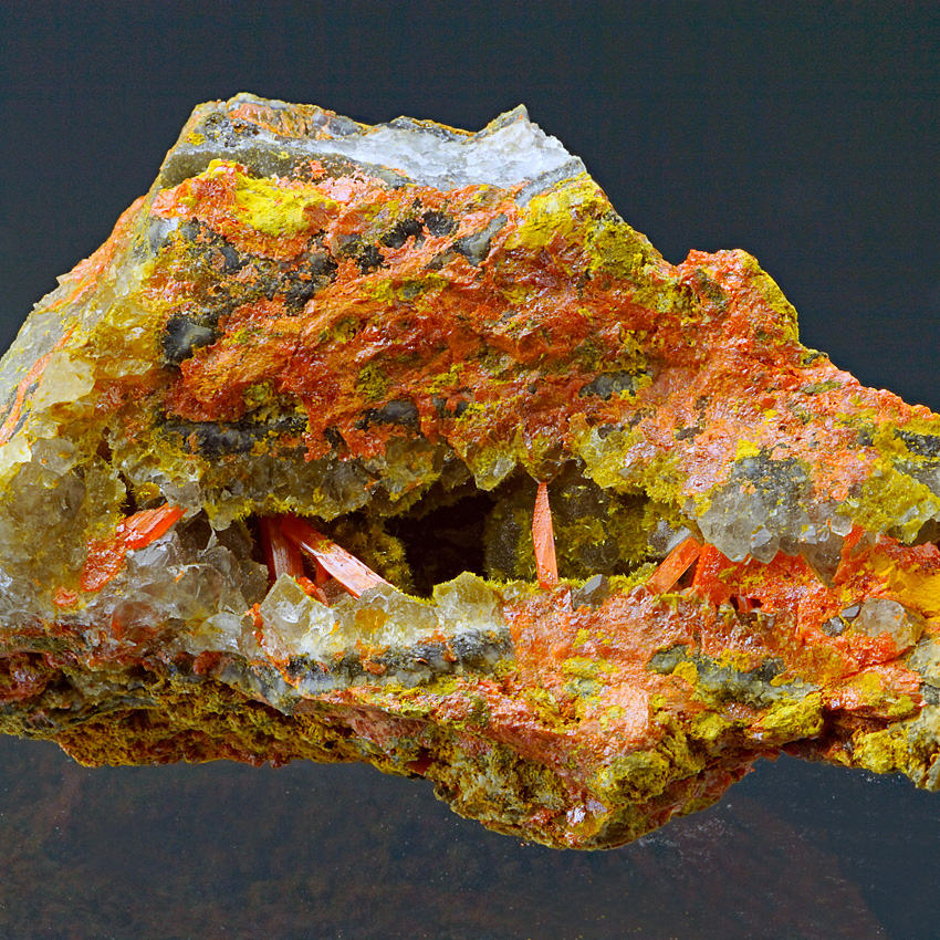 Crocoite & Pyromorphite Bindheimite