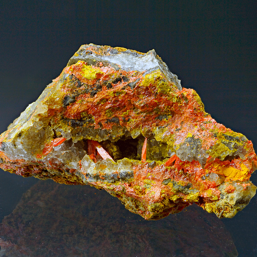 Crocoite & Pyromorphite Bindheimite