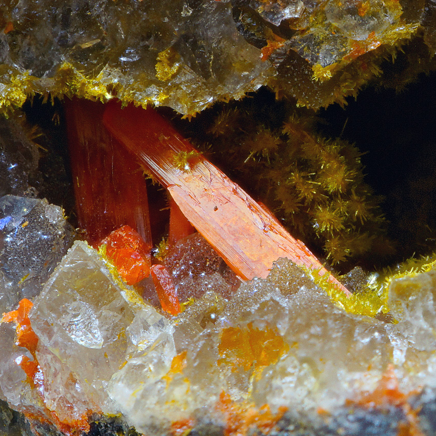 Crocoite & Pyromorphite Bindheimite