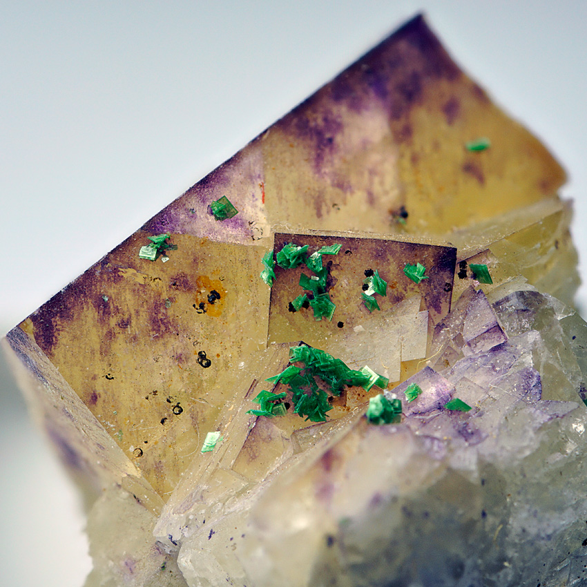 Metazeunerite On Fluorite