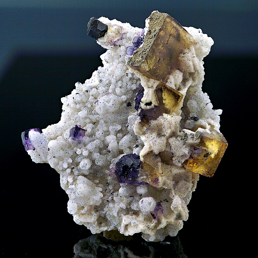 Sceptre Fluorite On Quartz