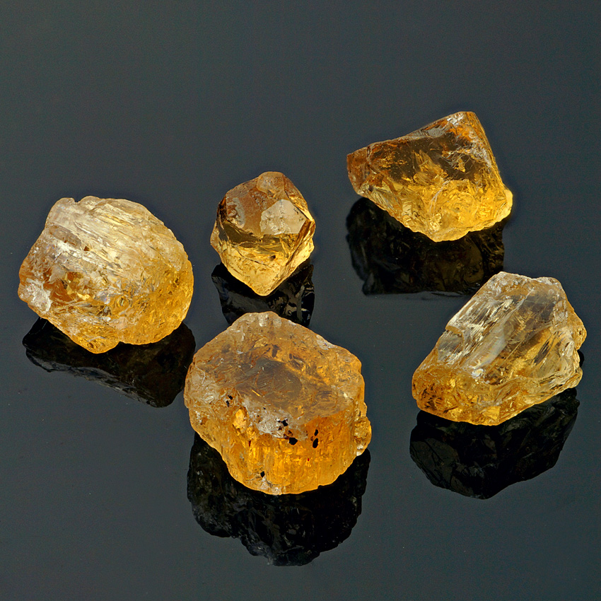 raw yellow topaz