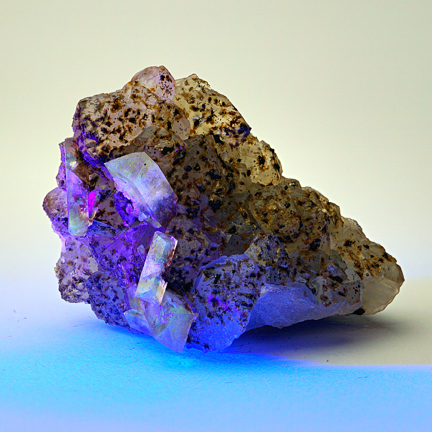 Baryte On Quartz Fluorite