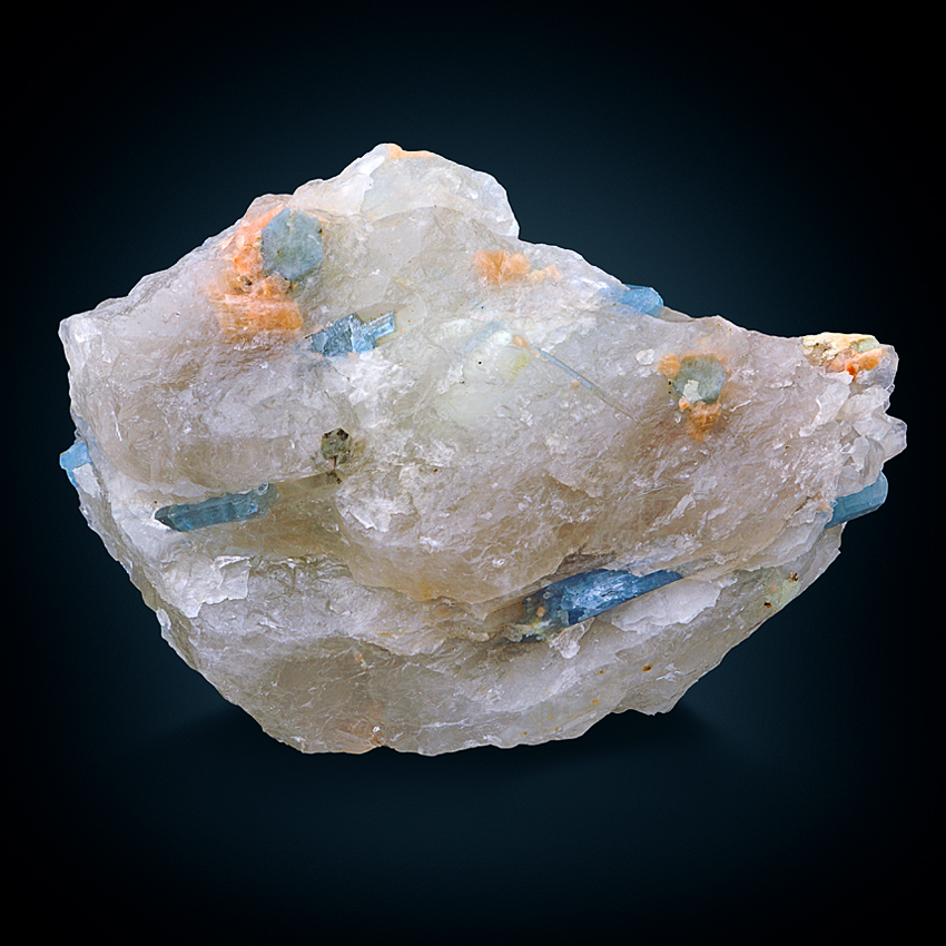 Beryl Var Aquamarine In Quartz