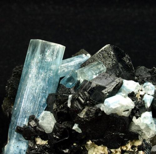 Aquamarine & Schorl