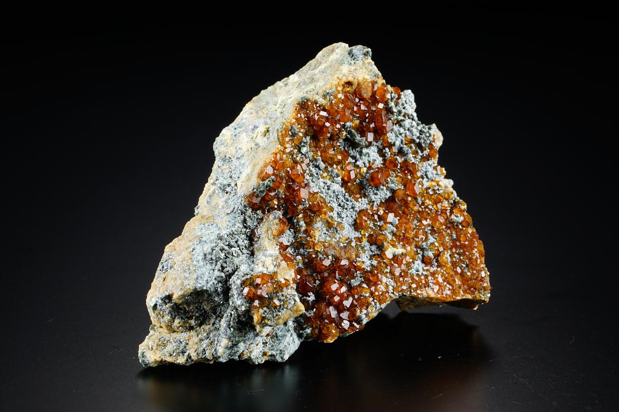 Grossular Var Hessonite & Clinochlore