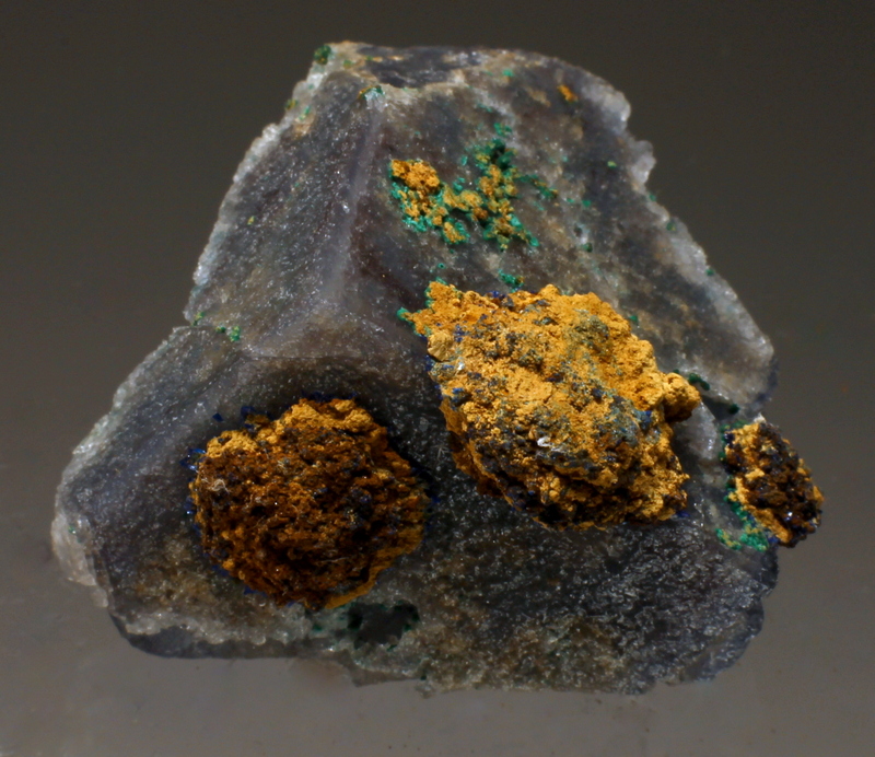 Fluorite Azurite Conichalcite Cyanotrichite & Spangolite