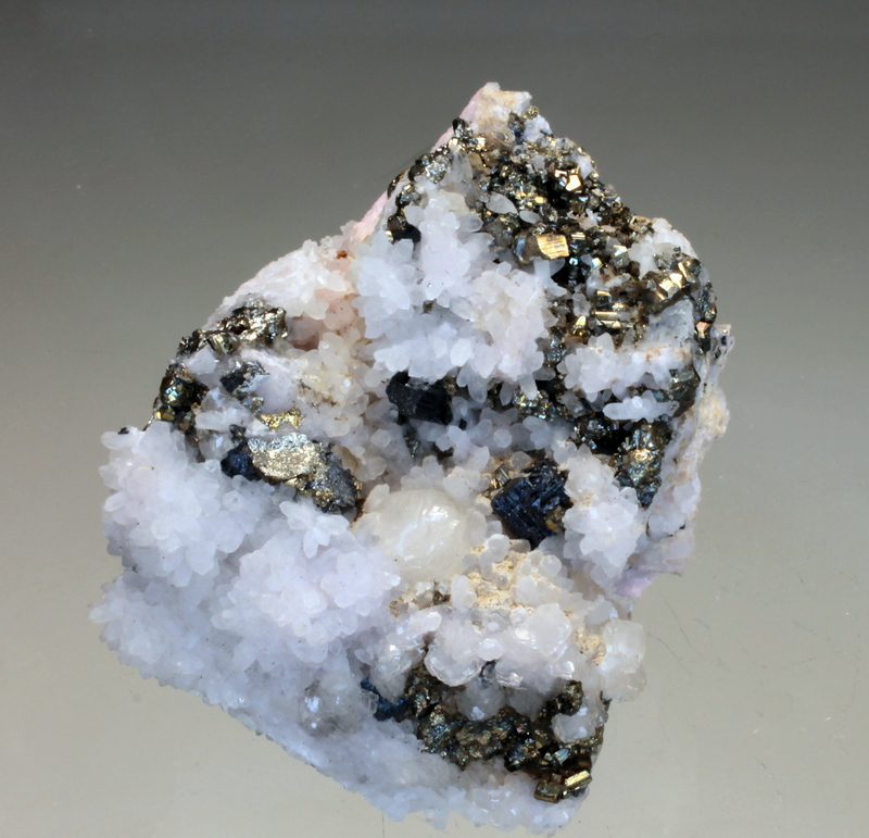 Bournonite Rhodochrosite Pyrite Quartz & Manganoan Calcite