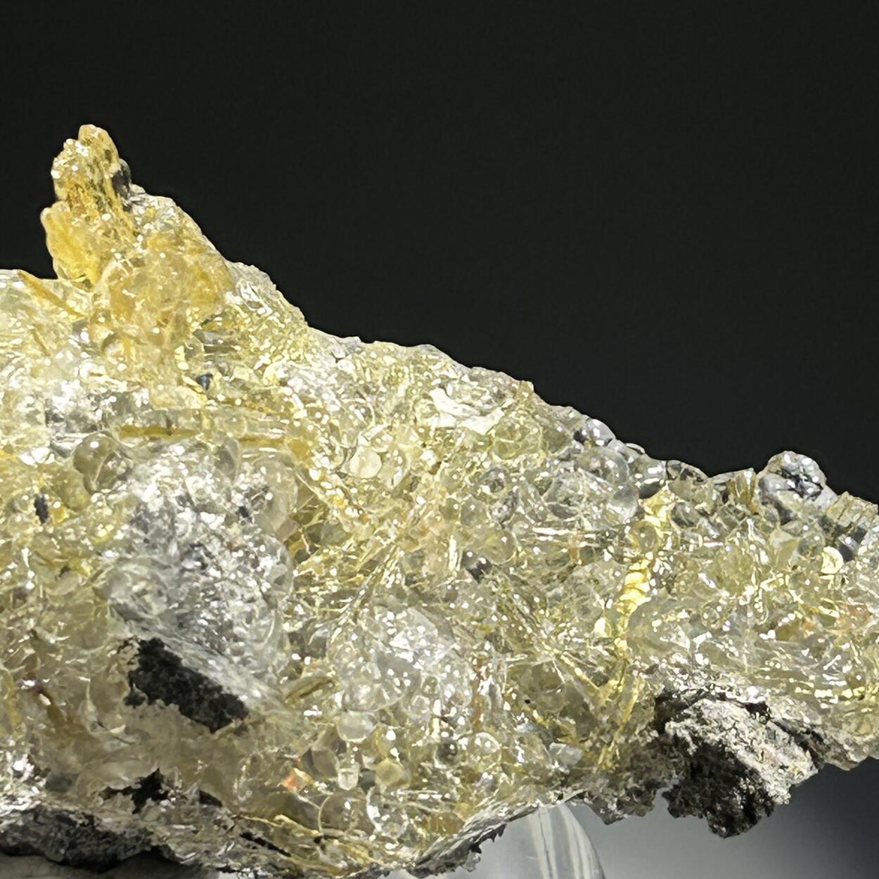 Hyalite With Rutile Inclusions