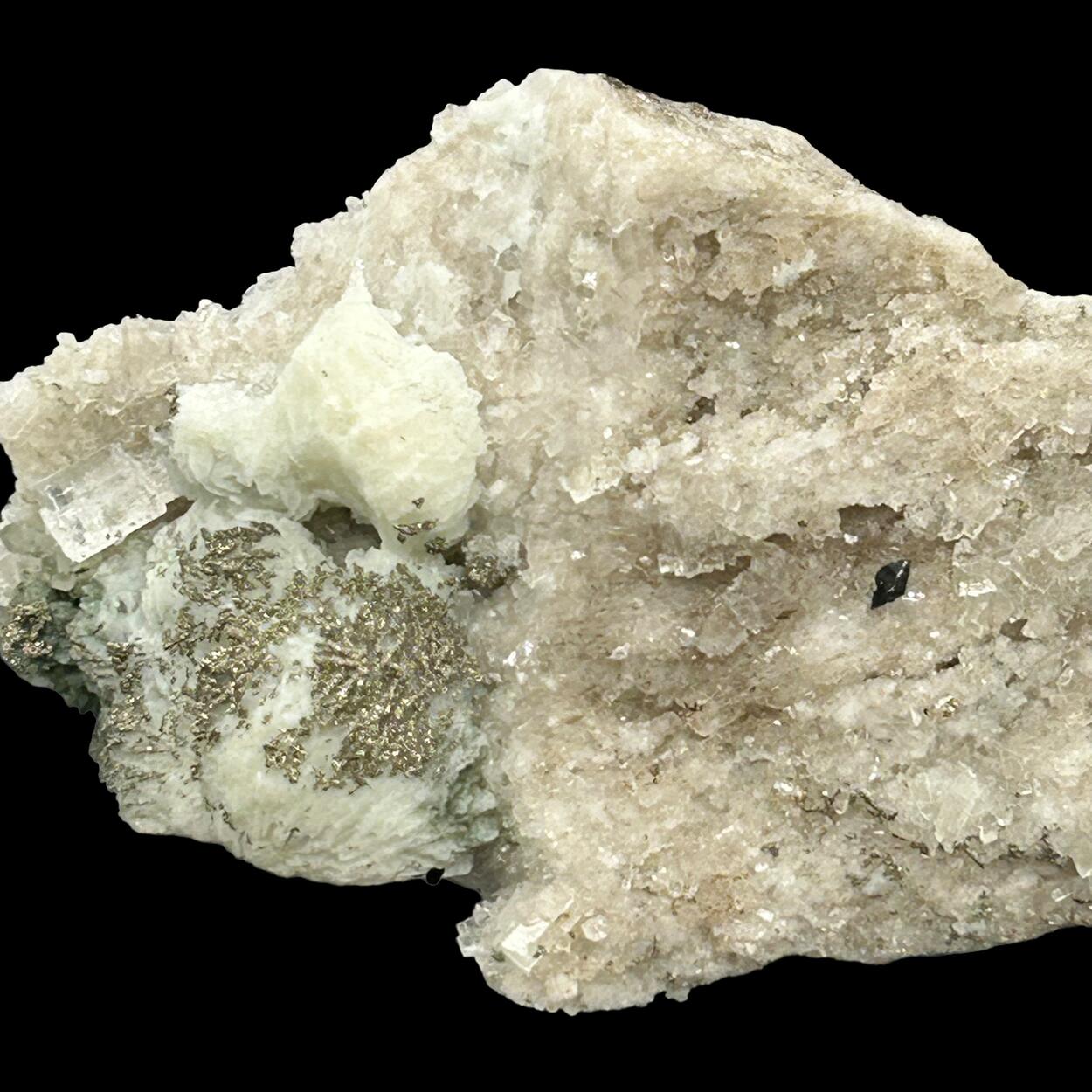 Anatase & Adularia & Baryte & Pyrite