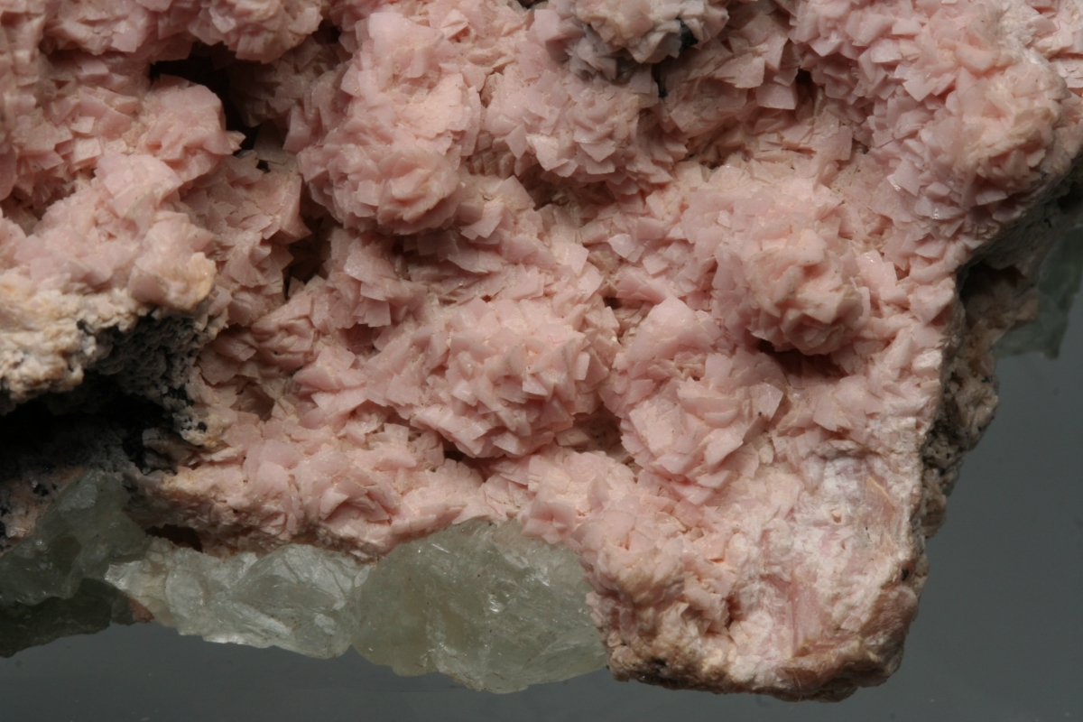 Rhodochrosite On Fluorite