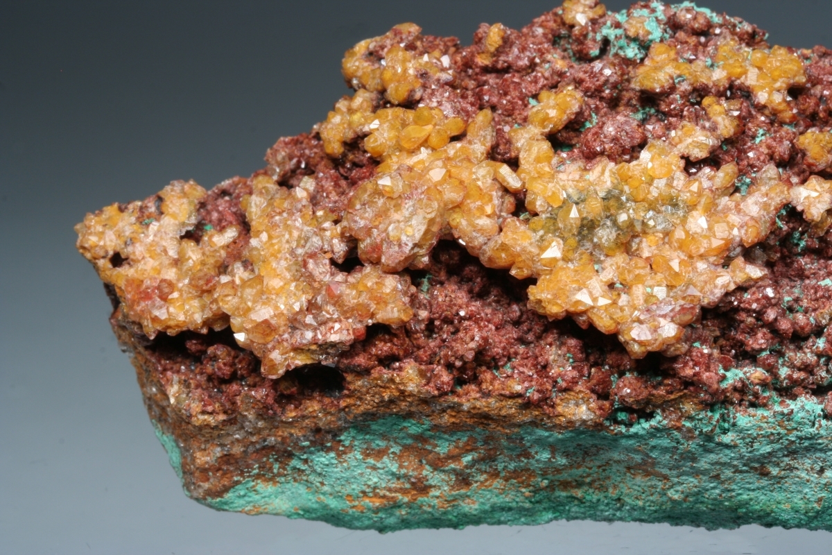 Eisenkiesel Fossil Bacteria & Malachite