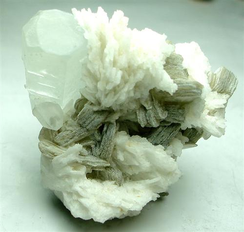 Aquamarine With Albite & Mica