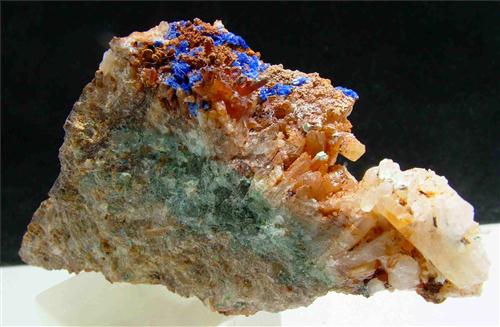 Caledonite With Quartz