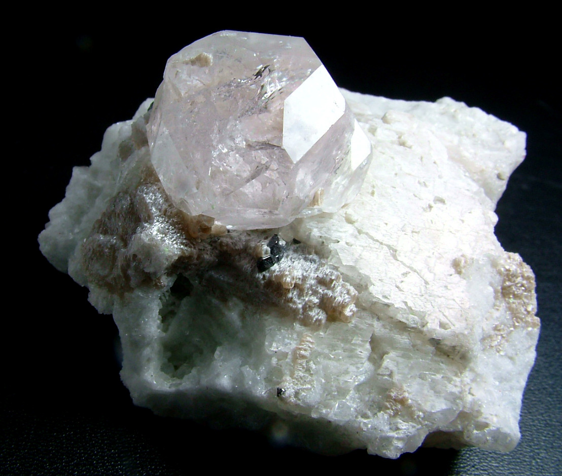 Beryl Var Morganite With Columbite