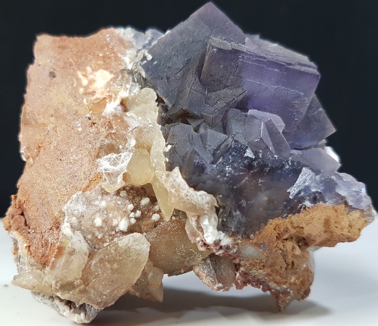 Fluorite With Calcite