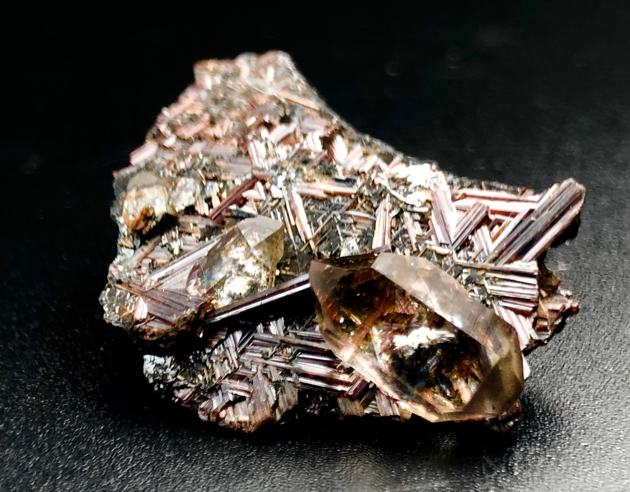 Rutile Var Sagenite With Quartz