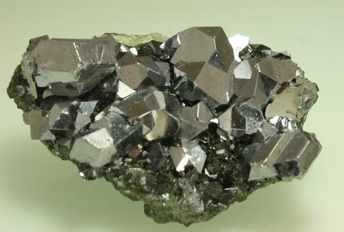 Galena & Pyrite On Sphalerite With Chlorite