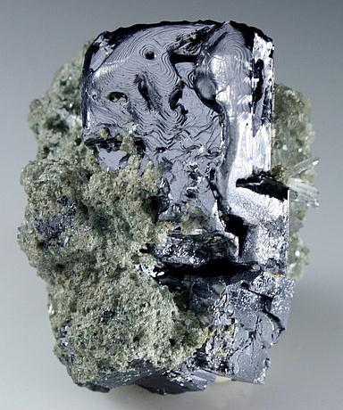 Galena On Quartz & Chlorite