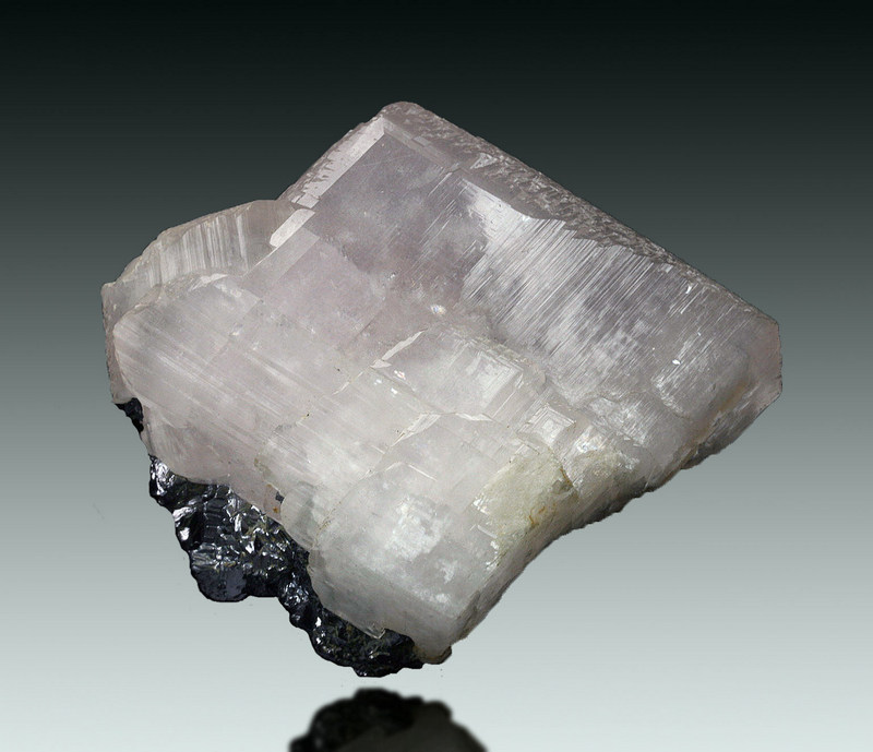 Manganoan Calcite On Galena