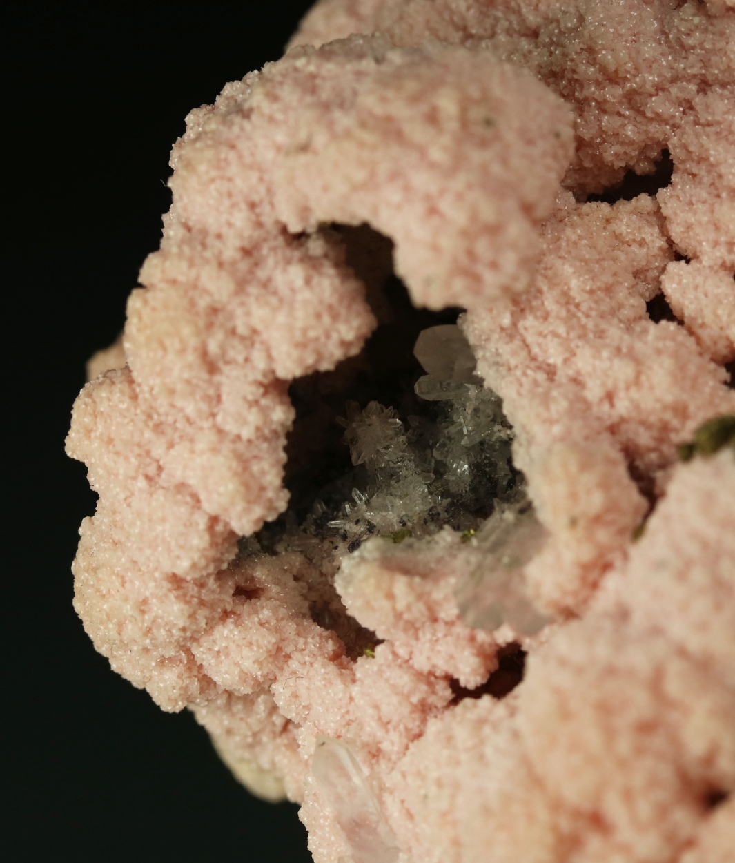 Rhodochrosite On Quartz