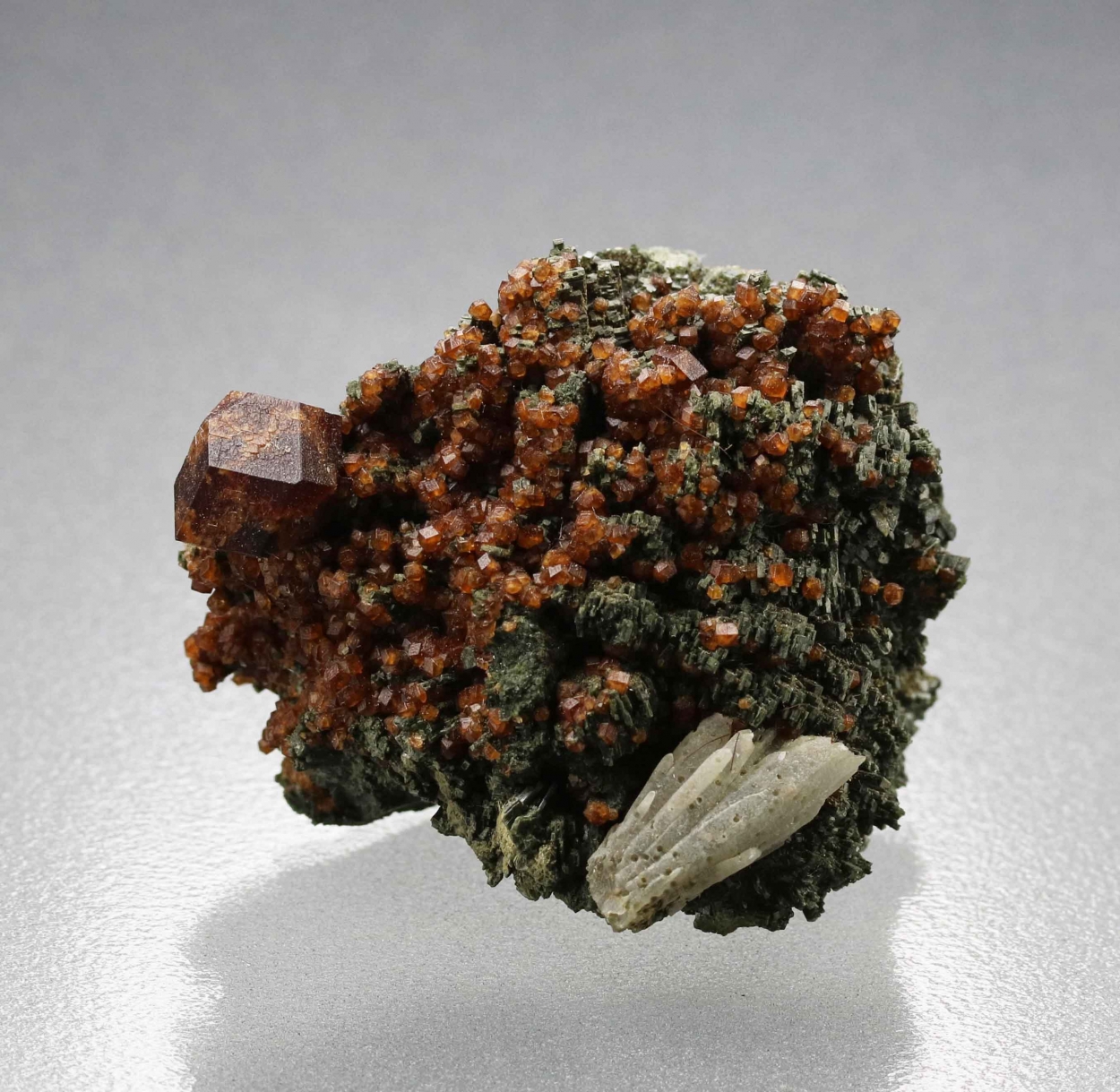 Garnet Var Andradite With Quartz