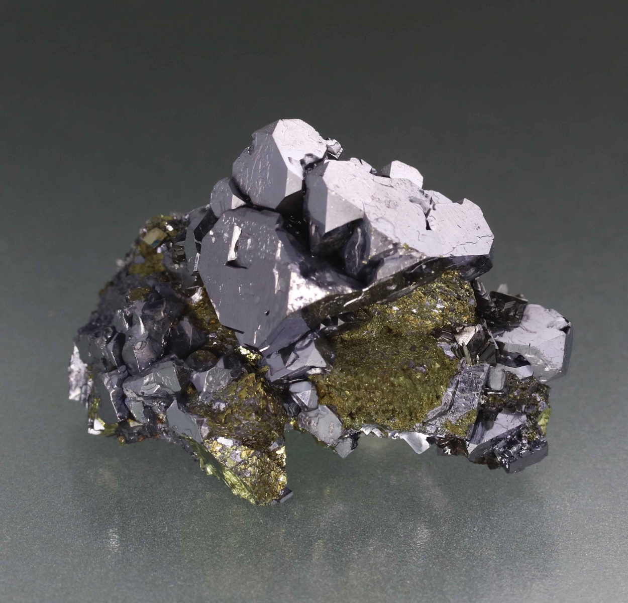 Galena On Chalcopyrite