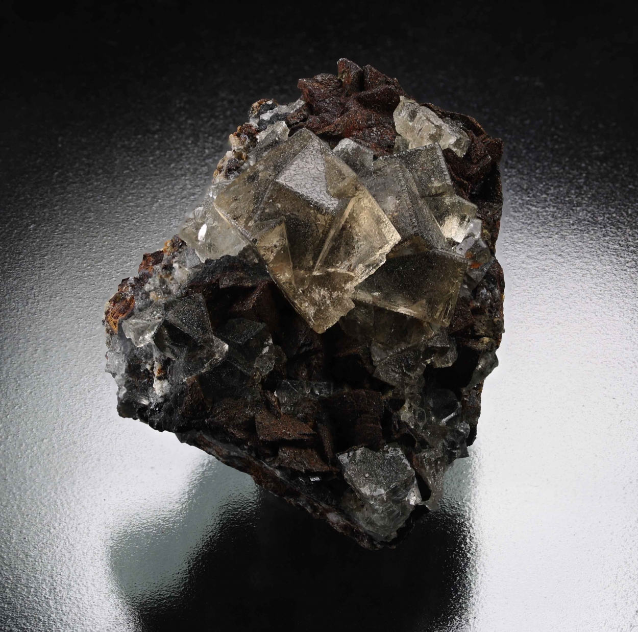 Fluorite On Siderite