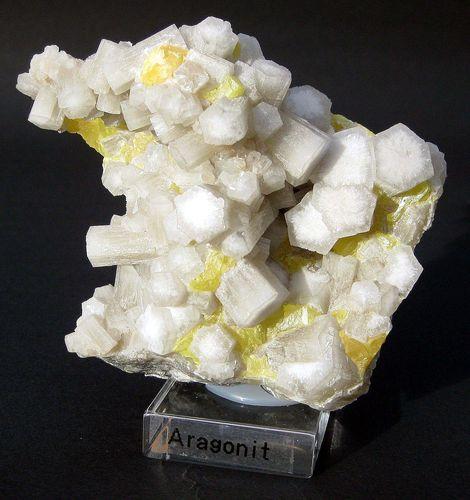 Aragonite With Native Sulphur