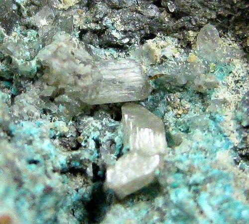 Cerussite & Schulenbergite On Galena