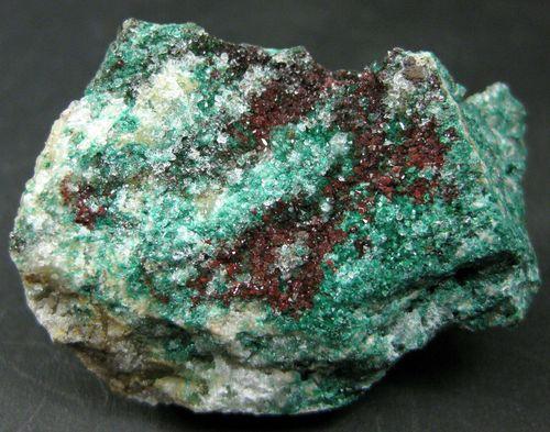 Pseudomalachite In Quartz With Hematite