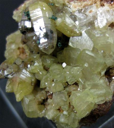 Cadmian Smithsonite With Mimetite Native Copper & Malachite