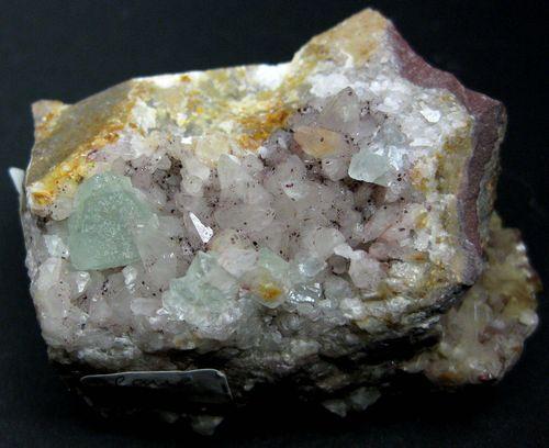 Fluorite & Calcite With Hematite