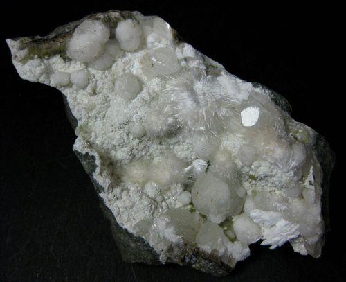 Okenite With Laumontite Calcite & Gyrolite