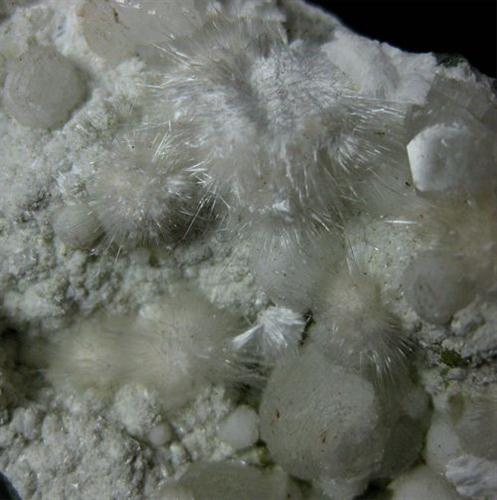 Okenite With Laumontite Calcite & Gyrolite