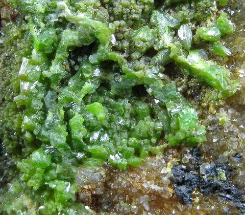 Pyromorphite On Quartz