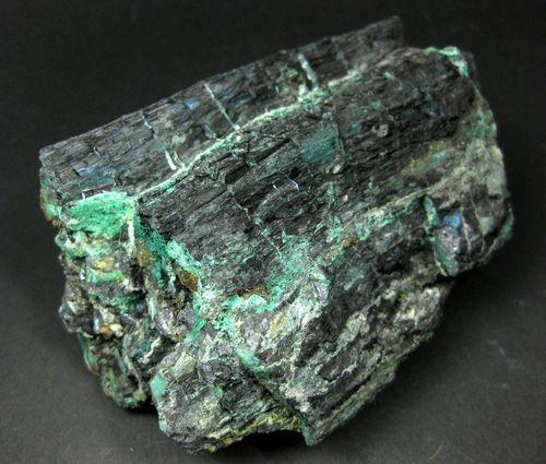 Chalcocite & Malachite Psm Fossil Wood