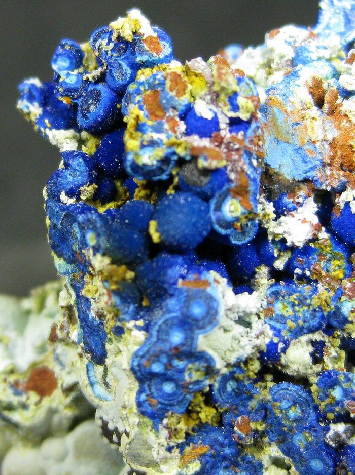 Cuprocopiapite Azurite & Gypsum