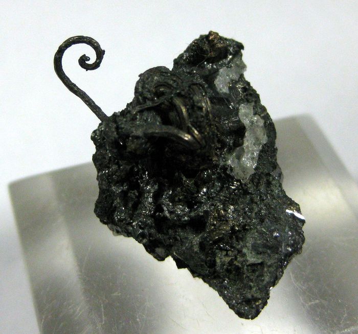 Native Silver On Galena With Pyrite