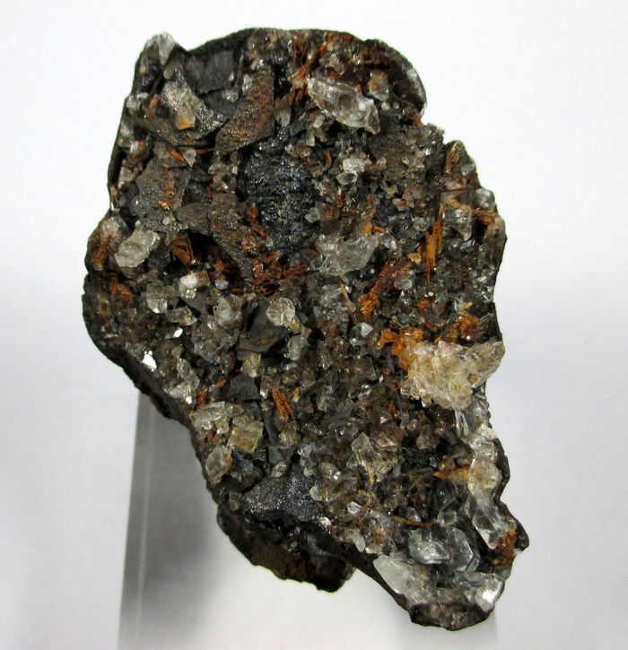 Santabarbaraite Psm Vivianite & Selenite On Hydrogoethite