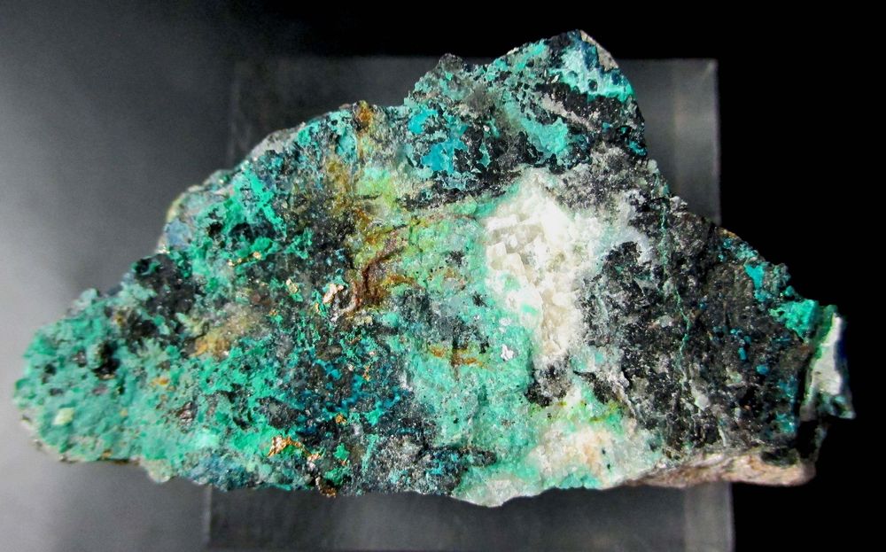 Native Silver On Chrysocolla