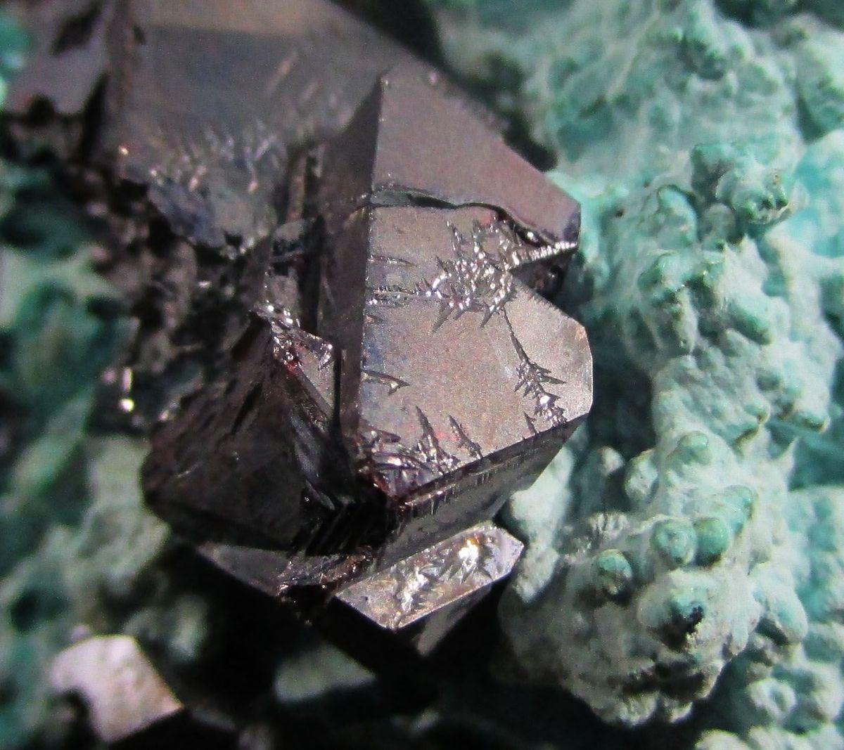 Cuprite On Chrysocolla