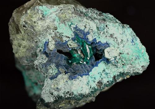 Plancheite With Dioptase